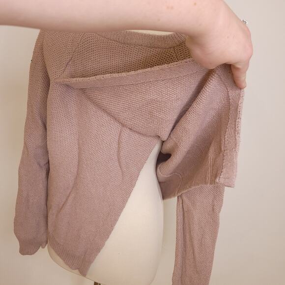 Madewell Province Crossback Sweater Pink Knit Size Medium Classic Neutral - Picture 7 of 12